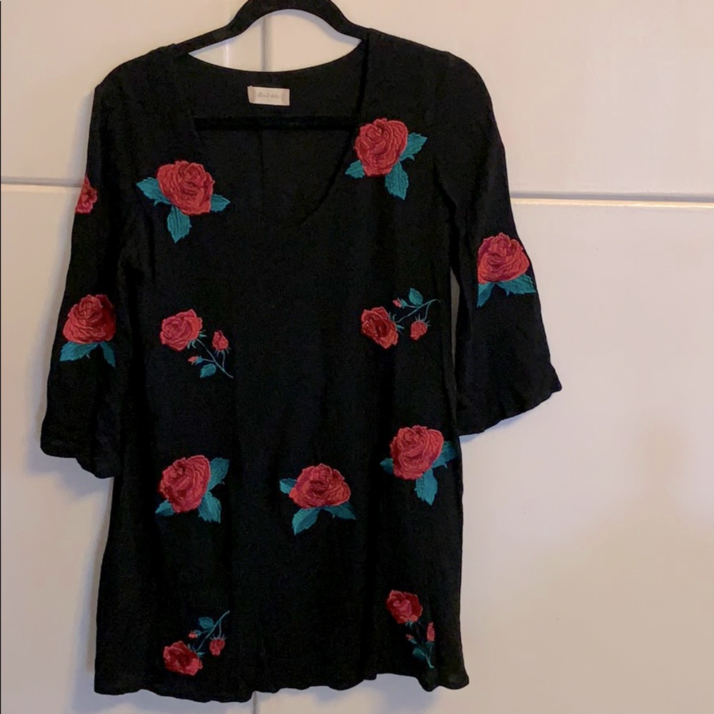 Altar’d State Embroidered Rose Shift Dress